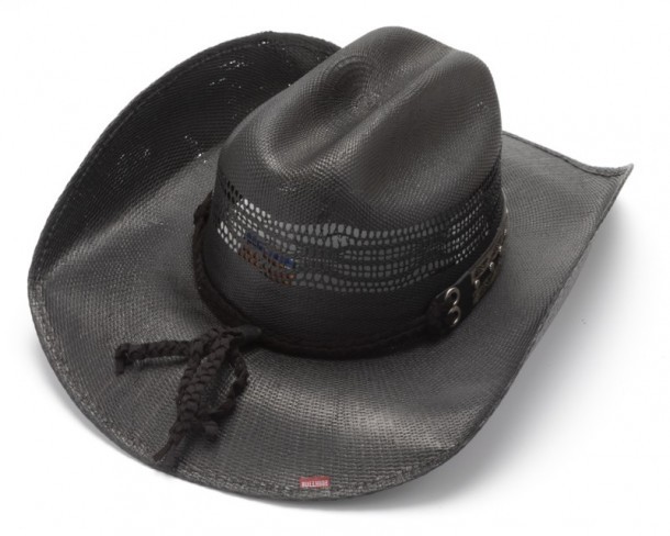 Soft black straw country hat
