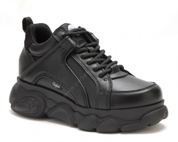 Corin Black | Corin black faux leather Buffalo platform shoes Corbeto's Boots