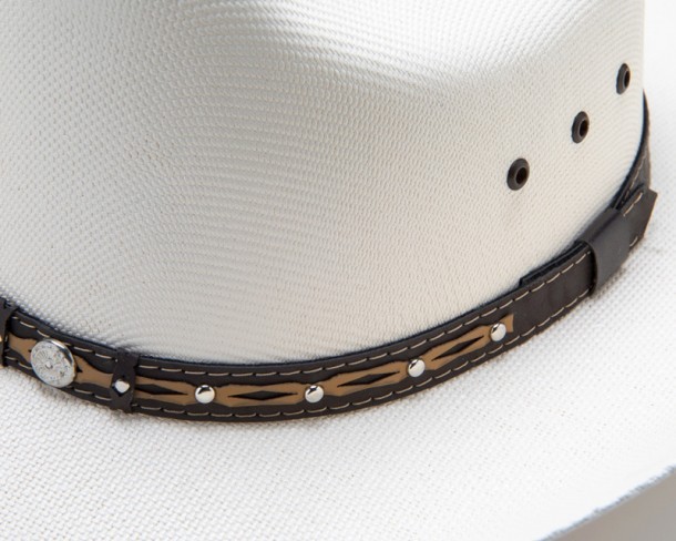 Classic off white straw western style unisex hat