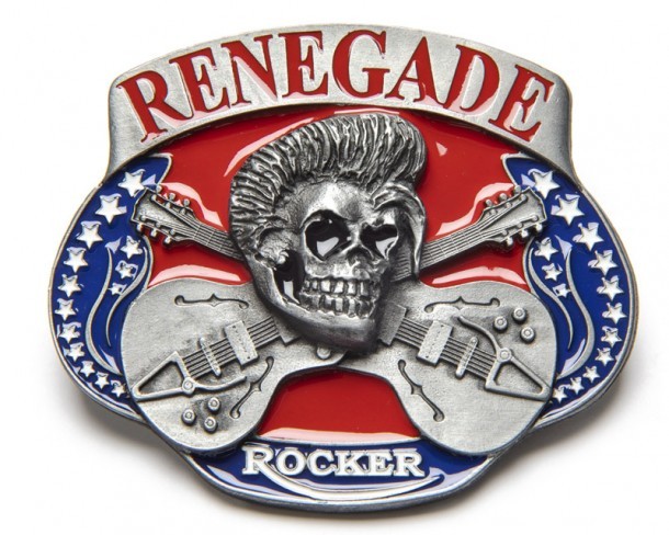 Renegade Rocker rockabilly style belt buckle