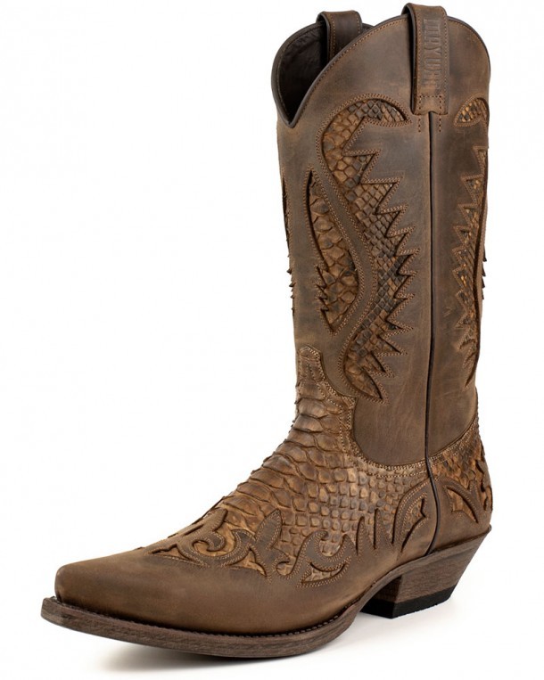 Snake skin cowboy boots