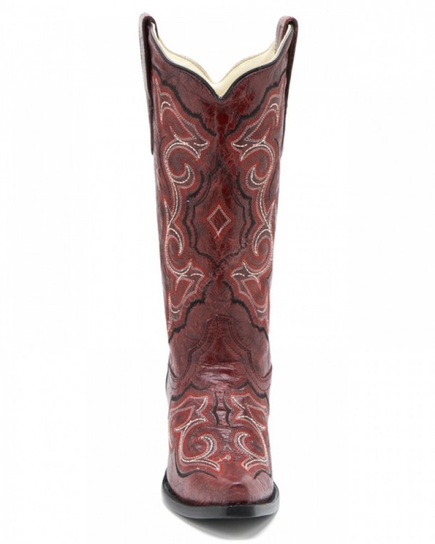 Botas western mexicanas Corral Boots cuero rojo vintage para mujer