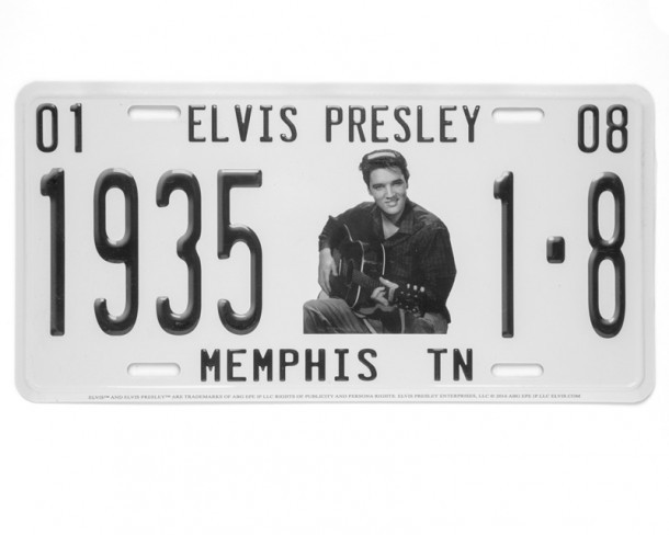 Elvis birth date vintage license plate