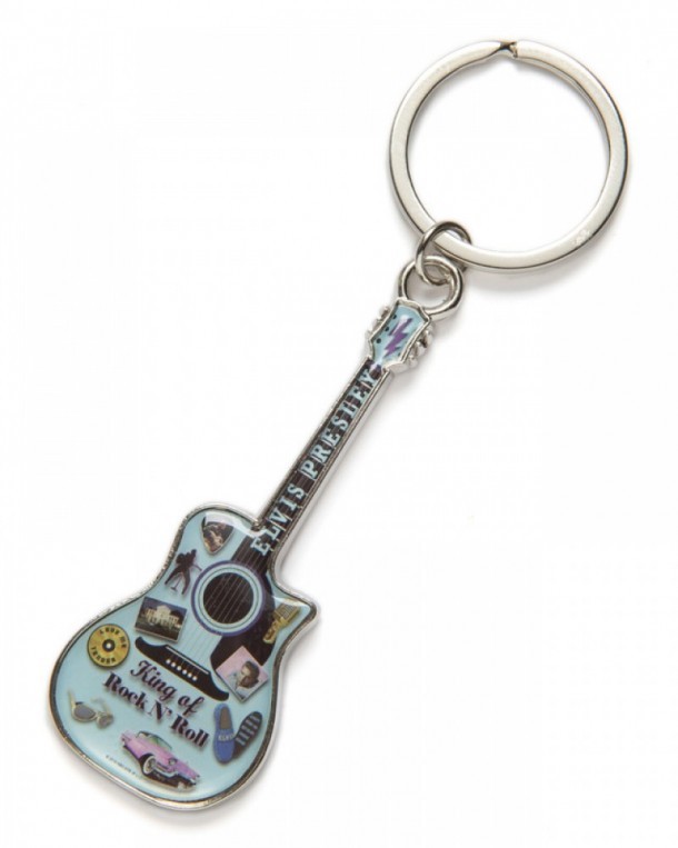 Elvis Presley memories guitar key ring