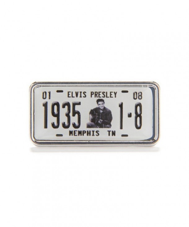 Elvis Presley commemorative plate lapel pin