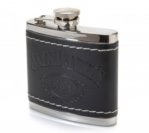 Stainless steel flask licensed by Jack Daniel