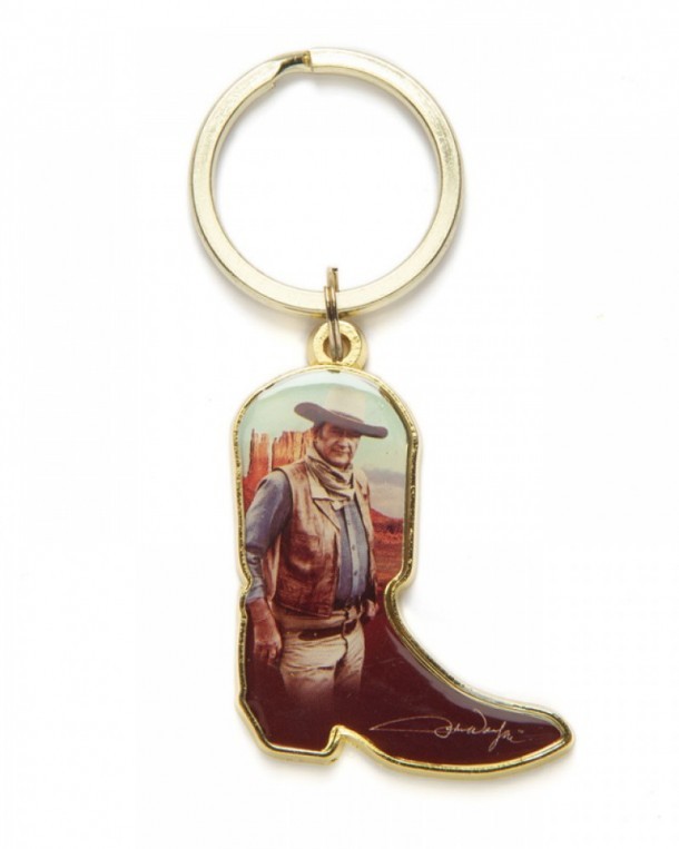 John Wayne western boot key ring