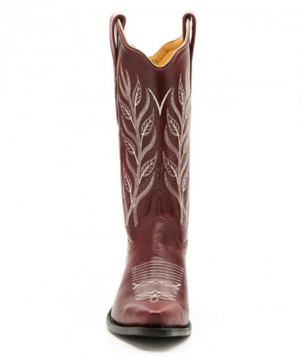 LF-1574 | Womens Old West red leather cowboy boots