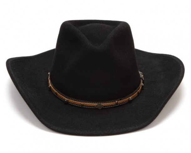 Stars & Stripes black felt cowboy hat for men and women