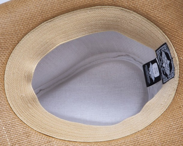 Sombrero talla adaptable para hombre y mujer de estilo vaquero hecho en paja tostada con cinta decorativa de cuero