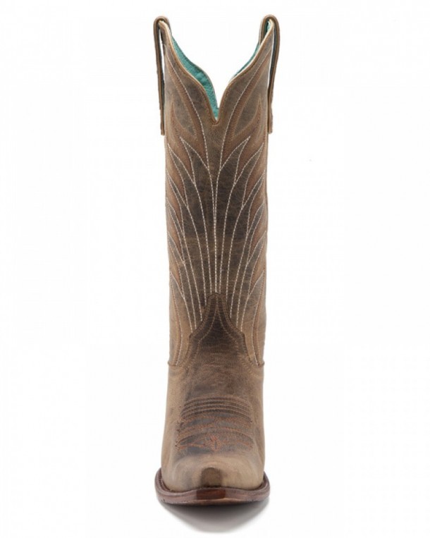 Bota vaquera mexicana Denver Boots para mujer piel de cabra engrasada marrón