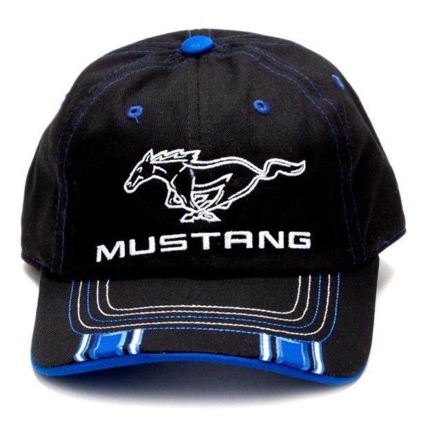 Visera beisbol con seis agujeros azules licencia oficial Mustang