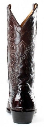 Texas Caiman Tail Chocolate | F.J. Sendra chocolate caiman tail cowboy boots