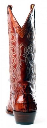 Texas Caimán Cola Coñac | Bota cowboy F. J. Sendra cola caimán coñac