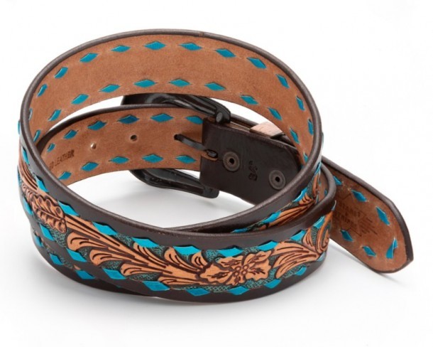 Copper engraved buckle belt