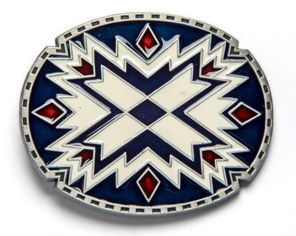 Hebilla esmaltada en color mosaico navajo