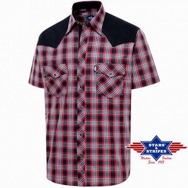 Stars & Stripes vintage look short sleeve western shirt for men