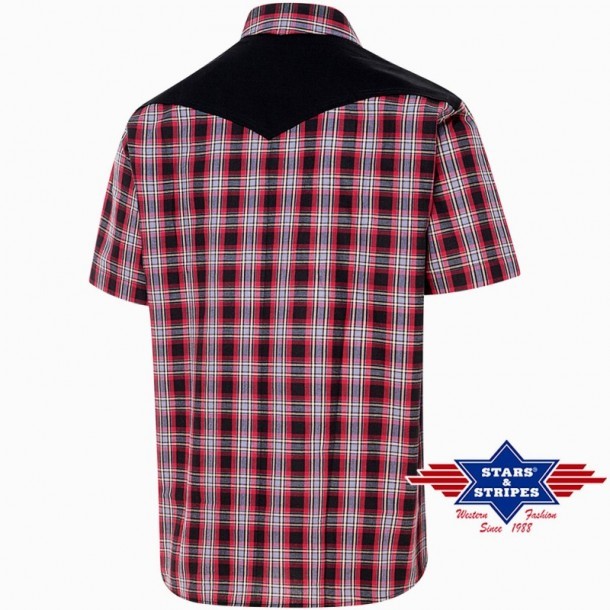 Stars & Stripes vintage look short sleeve western shirt for men