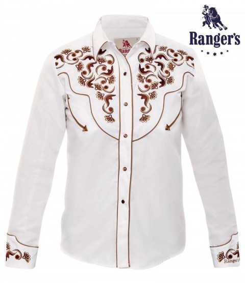 Camisa vaquera blanca para mujer Ranger