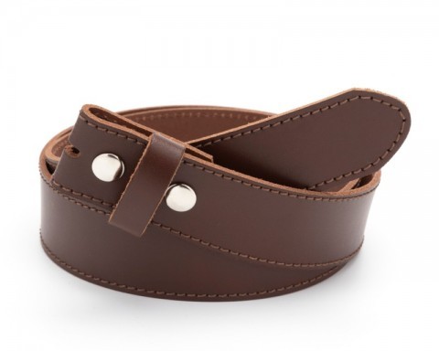 Compra tu nuevo cinturón sin hebilla de cuero marrón en la tienda online de Corbeto