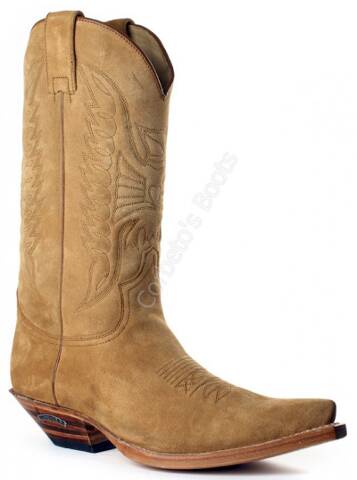 2473 Cuervo Serraje Camello | Sendra unisex light brown suede cowboy boots