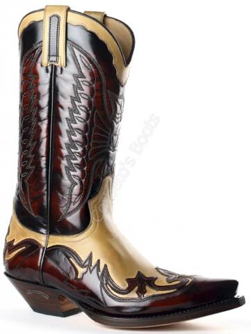 3156 Cuervo Florentic Fuchsia-Box Bras Crepe | Sendra unisex combined burgundy and beige leathers cowboy boots