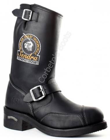 3565 Steel Sprinter Negro | Sendra unisex steel toe engineer boots with reinforcements on the upper