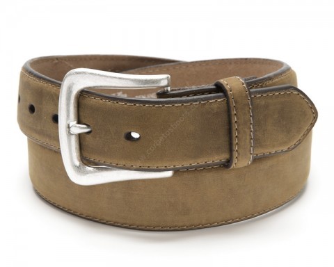 Cinturón vaquero clásico cuero marrón claro engrasado