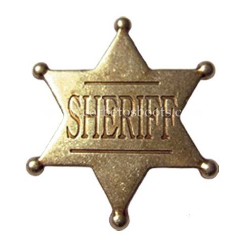 Small size sheriff brass badge