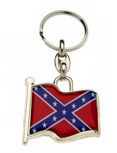 66-RebelKeyRing | Confederate flag rebel key ring