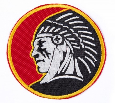 Native American chief round patch