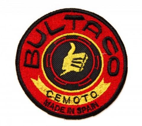 Bultaco classic logo rounded embroidered patch
