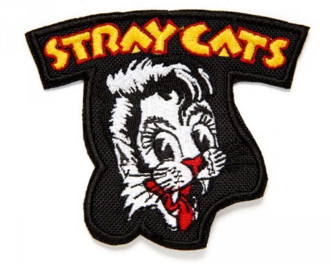 Stray Cats rockabilly embroidered patch with classic tom cat