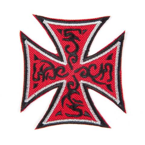 Choppers red cross tribal embroidered patch