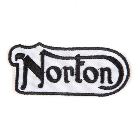 Parche bordado logo Norton blanco