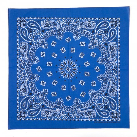 Jeans blue paisley bandana, a great accessory for your daily or cowboy look. Genuine bandana made in USA 