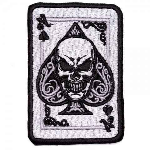 Buy online this biker poker card patch