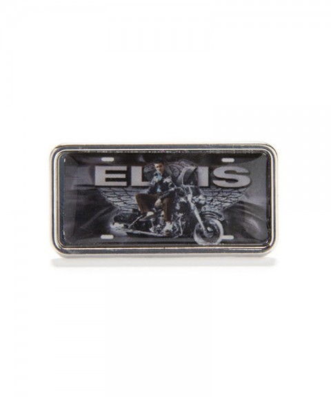 Biker Elvis lapel pin for collectors