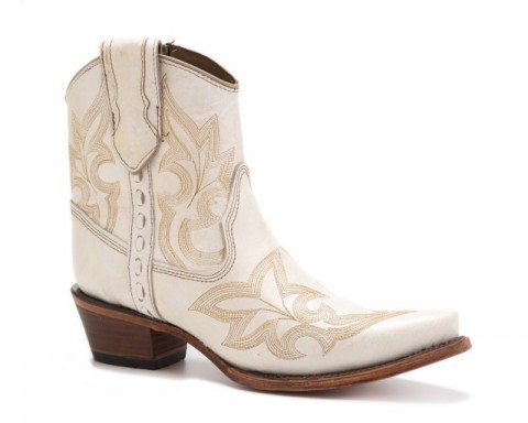 White cowboy booties